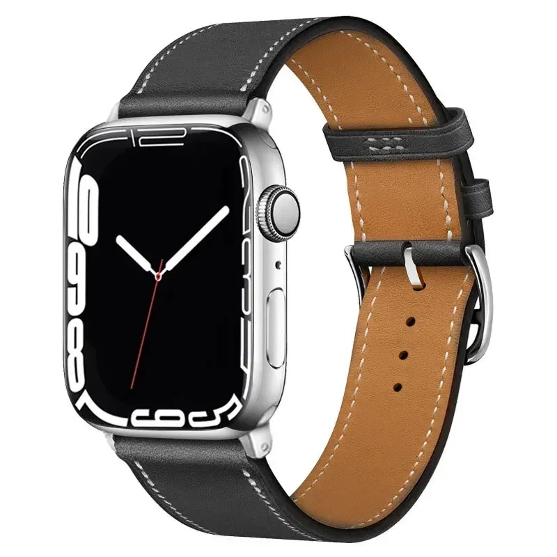 Leather straps For Apple watch band 46mm 44mm 45mm 41mm 42mm 38 40mm bracelet for iWatch ultra 2 49mm series 10 9 8 7 6 5 4 3 SE