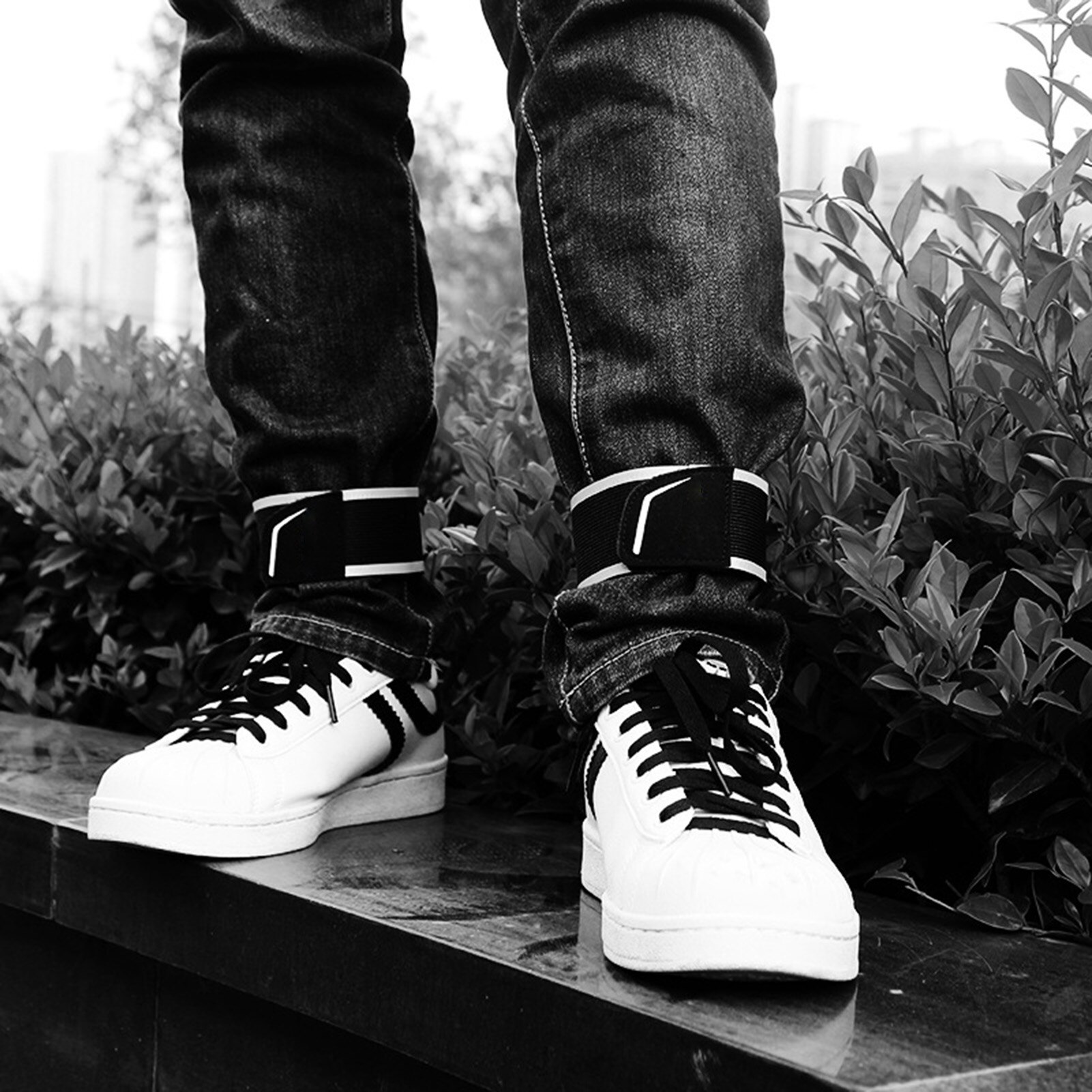 Reflektierende Knöchel Band Armband Schnell Befestigungs Band Einstellbar für Nacht Radfahren Sicherheit Band radfahren leggings mit ausrüstung