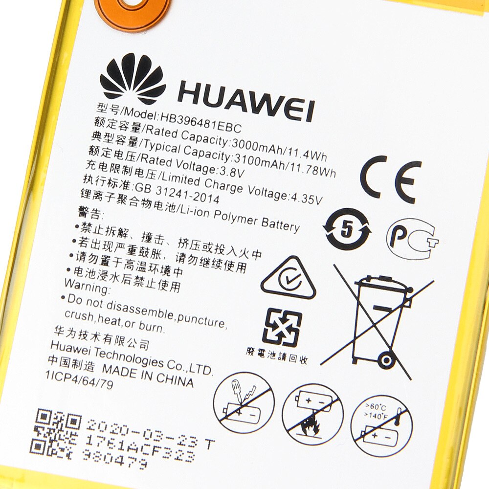 HUAWEI oryginalna bateria HB396481EBC dla Huawei Honor Y 6II 5X G8 G8X RIO L03 wspiąć się G7 plus krzywka-AL/UL/TL00/H L03 krzywka-L21 L23 L32