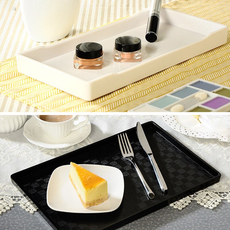 Serving Tray Rectangular Plastic Tray Food Serving Trays for Restaurant Home Hotel Trays Durable TSH Shop