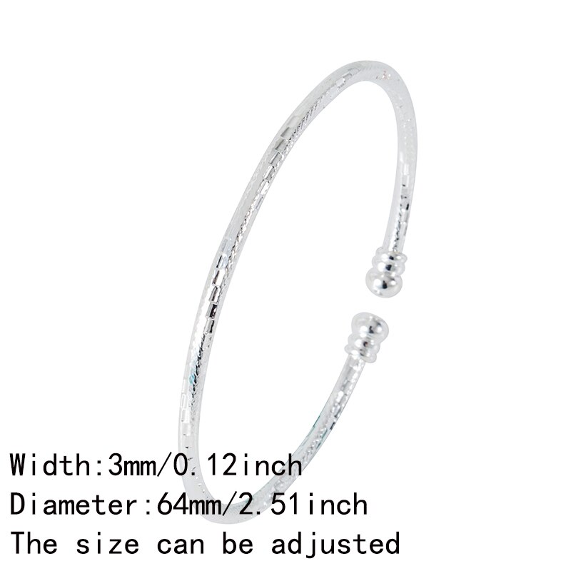 White color Middle East Wedding Jewelry Indian Bracelets Dubai Gold bangles for woman Ball Africa Sliver Bangle bracelet