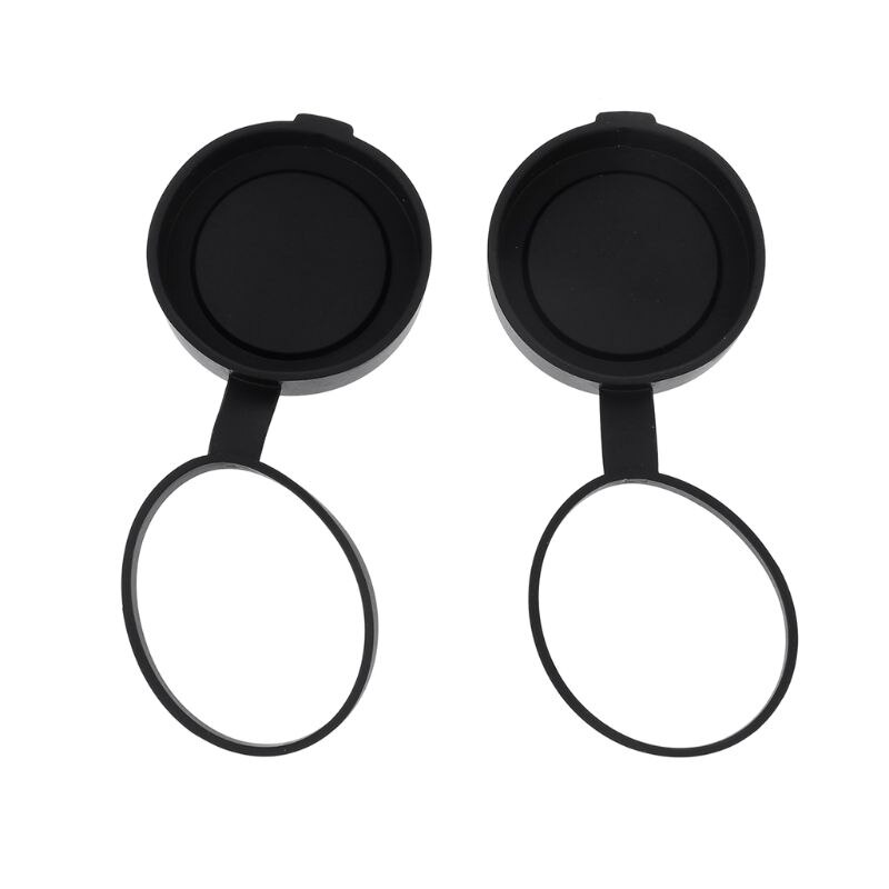 2 pieces Binoculars Protective Rubber Objective Lens Cap 42mm for Telescope with Outer Diameter 52-54mm C7AD