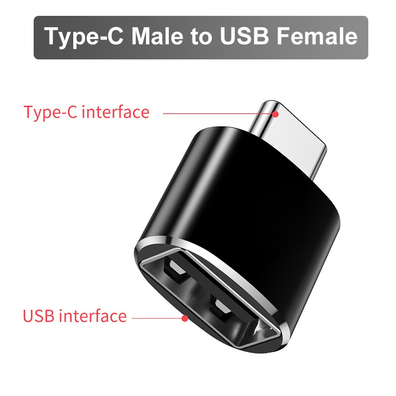 Adaptador otg usb tipo c, conversor de dados usb c otg adaptador para samsung s9 s8 s10 plus xiaomi samsung usb cabo de carga: Type C to USB Female