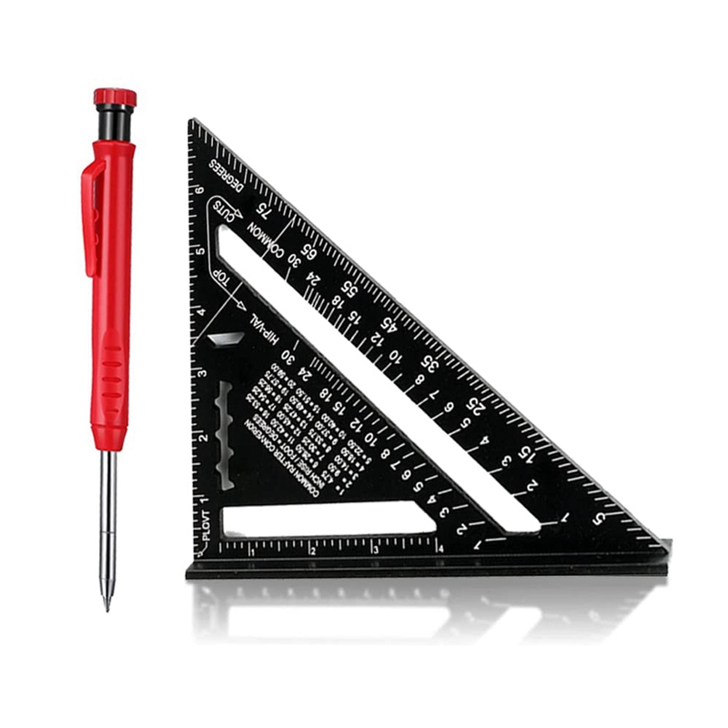 Timmerman Potlood Tool Set, Markering Gauge Gradenboog, 45 90 Graden, Diy Timmerman Tool, markering Tool Voor Houtbewerking: Default Title