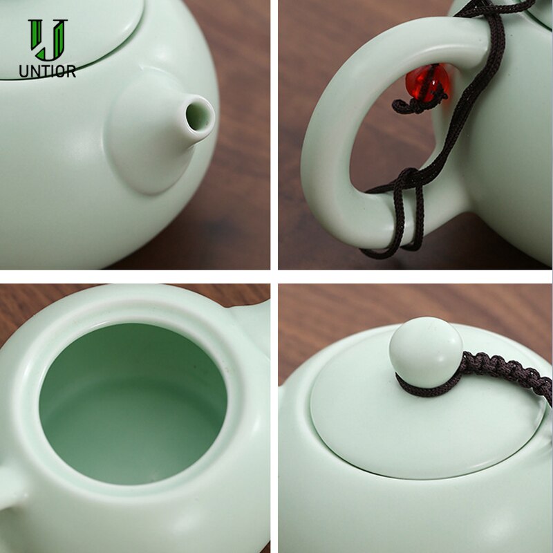 Untioor Keramische Theepot Outdoor Reizen Kung Fu Theepot Zak Reizen Set Chinese Thee Set Draagbare Thee Set Voor Verjaardag Bruiloft