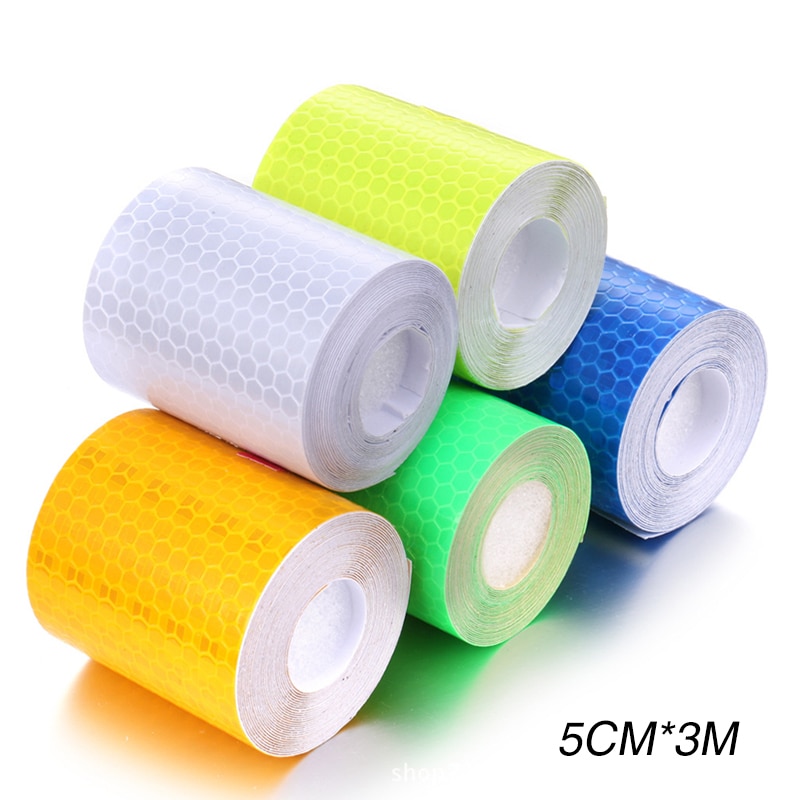 5cm*3m autostickers reflecterende strips waarschuwingstape lichtreflecterende folie veiligheidsmarkering reflecterende sticker fiets auto accessoires