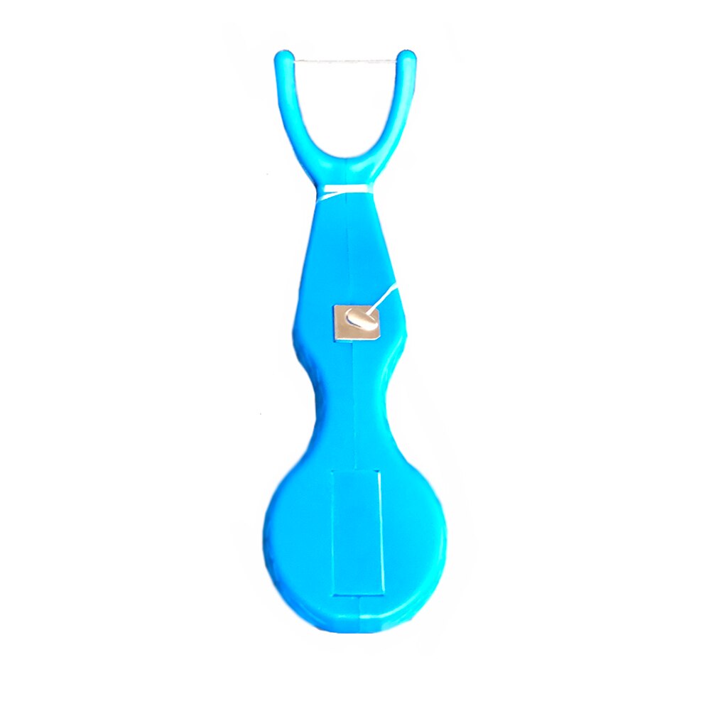 Dental Floss Picks Orale Herbruikbare Flosdraad Houder Met 1 Roll Dental Floss Pick(98.4 Inch) voor Vervanging Oral Care Tool: Blauw