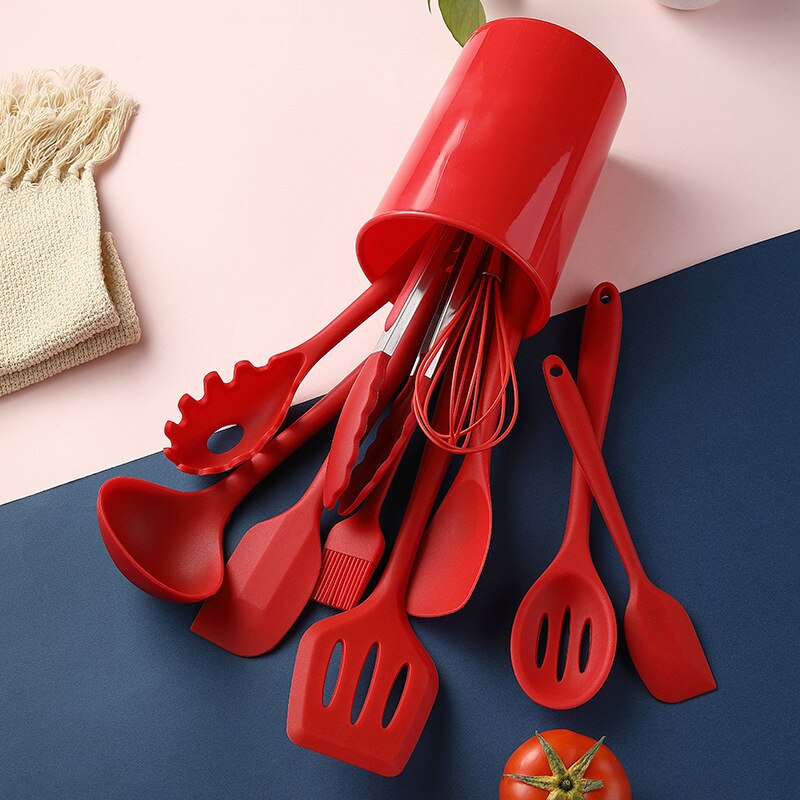 Silicone Spatula Turner Slotted spoon Ladle Spoon Spoon Spatula Spooula Spatula Basting brush Food Tongs Silicone Kitchenware