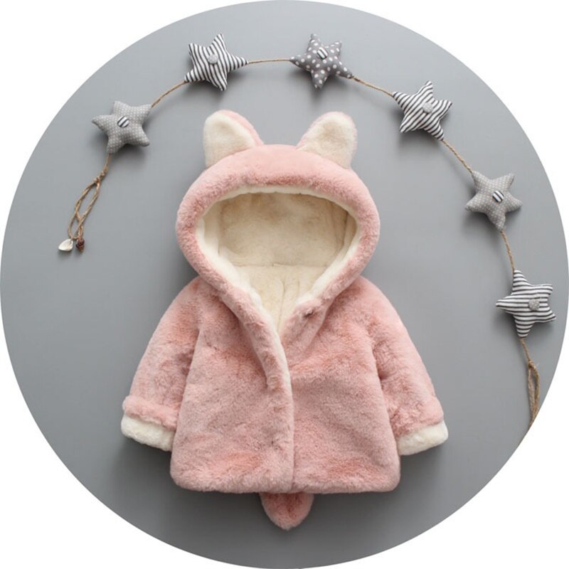 Melario bebê meninas casaco outono inverno bebê outerwear quente cordeiro cashmere meninas casacos da criança do bebê menino dos desenhos animados outerwear