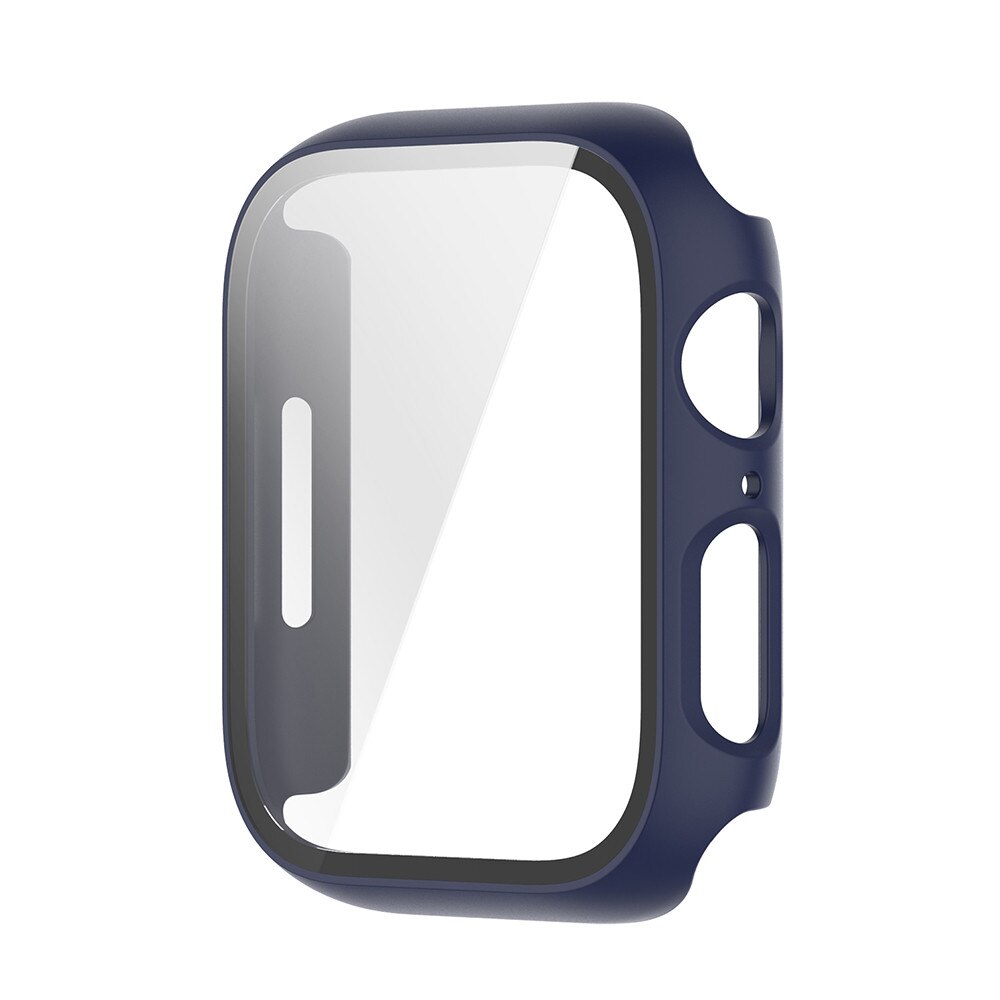 Funda de cristal templado para Iwatch 7, Protector de pantalla a prueba de golpes, para Apple Watch7 I Watch Series 41mm 45mm: Midnight blue / 45mm