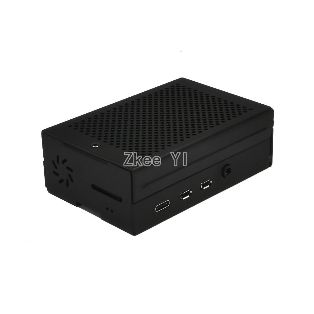 Aluminum Alloy Metal Case with Cooling Fan Heatsinks for Raspberry Pi 4 Model B