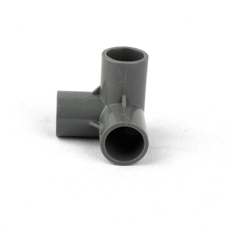 2 stk indre diameter 20mm pvc tee 3- veis til hageslange kontakt hvit / grå / blå plastbeslag
