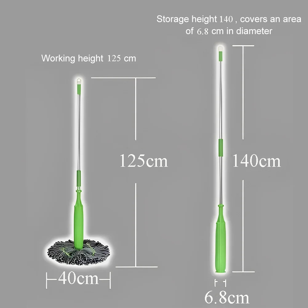 2in1 gedehydrateerde dweil Zelfwringende twist-mops Zeer absorberende 360 draaibare verstelbare microvezel nat- en droogmop voor vloerreiniging
