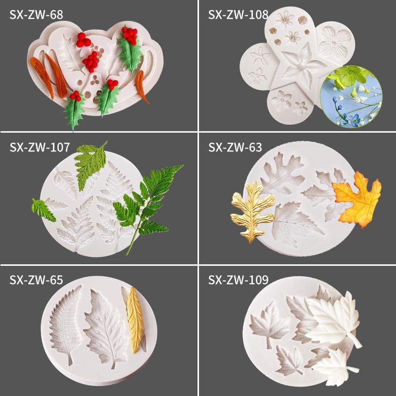 Diy 3d blad blommor silikonform fondant tårta dekorera choklad sugarcraft form