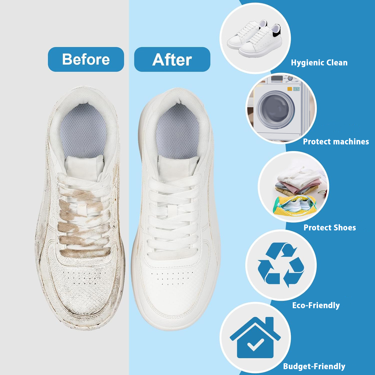 Schoenen wassen Tas Katoen Wasschoenen Beschermer Pluizige vezels Polyester Vriendelijk Anti-vervorming Schoenen Kleding Organizer