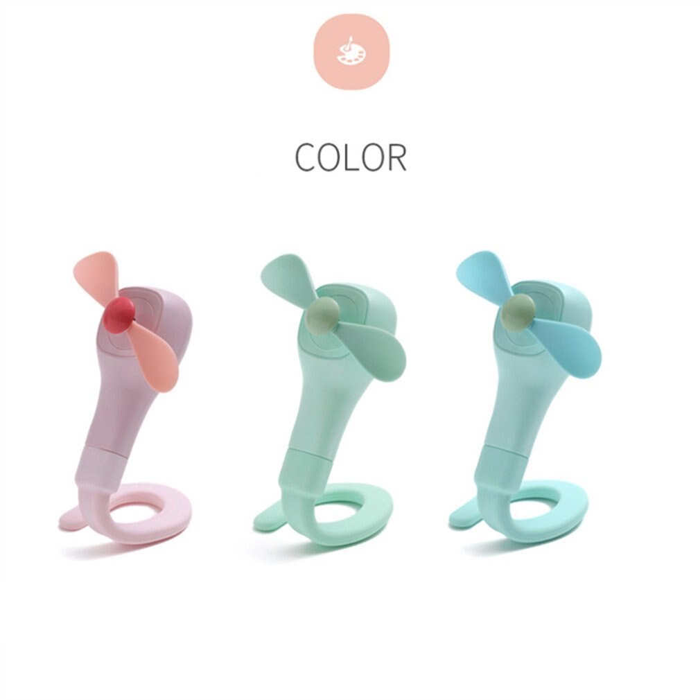 Handvat slang usb mini ventilator draagbare mini ventilator handventilator thuiskantoor bureau snelheid instelbaar oplaadbare ventilator