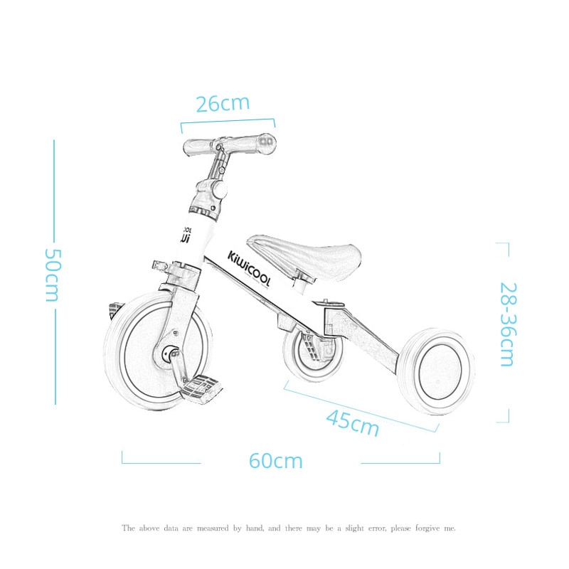 Kiwicool Nuovo Disegno Trasformare triciclo per bambini multi-funzione scooter balance bike per 75-100cm del bambino per i Più Piccoli bambini