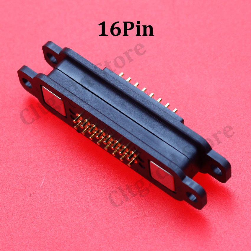 13/14/15/16/17/18/19/20Pin Waterproof Magnetic Pogo Pin Connector 2A Male Female Spring Loaded DC Power Socket W/ Screw Holes
