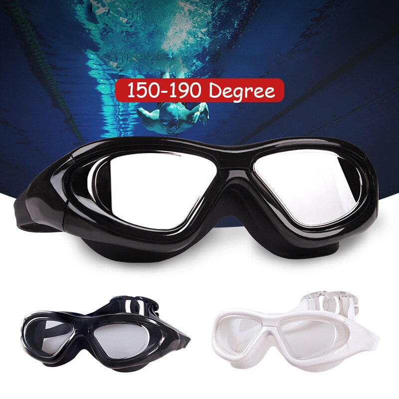 -1.5-9.0 Degree Optical Swimming Goggles Men Women Myopia Swimming Pool Waterproof Swim Eyewear Prescription Diving Glasses
