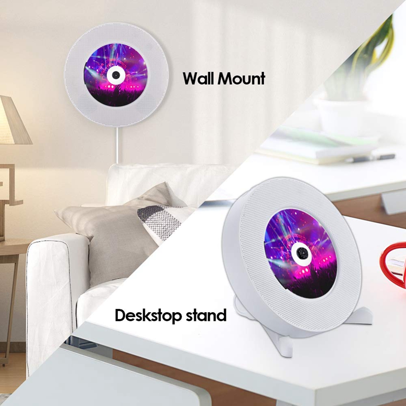 Portable DVD Player with HDMI Output 1080P, Wall Mountable CD Player with Remote Control for Home Built-In HiFi Speakers FM Radi