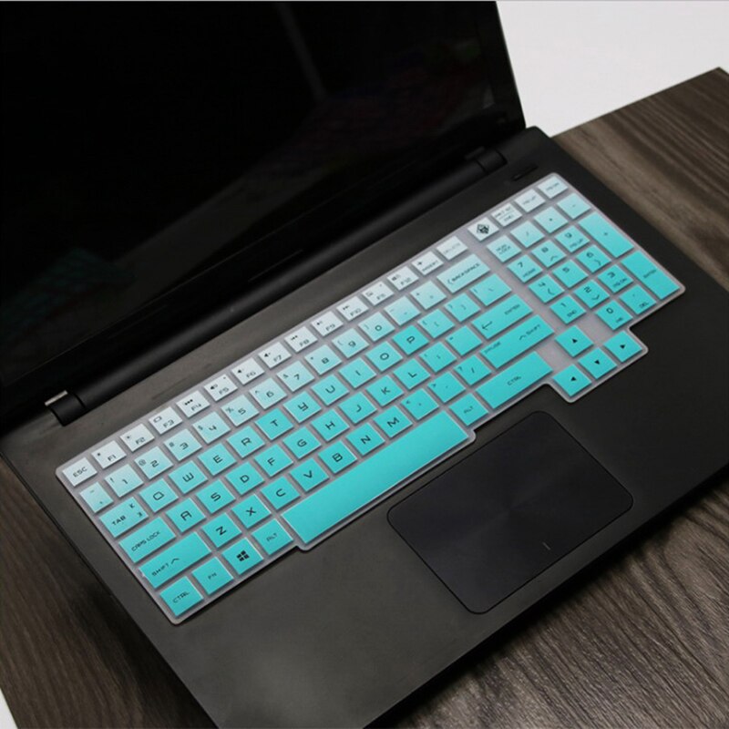 Silicone Keyboard Case Cover Skin High invisible Protector Skin Cover Fit For HP 15.6 inch Laptop PC 1pc: Clear Green