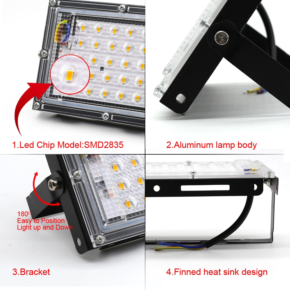 100w led projektør  ac 220v 240v udendørs belysning projektor led oversvømmelse lys gade lys fokus spot udenfor vandtæt  ip65