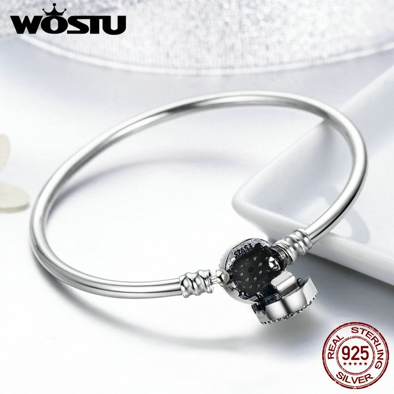 WOSTU 100% 925 Sterling Silver L&#39;occhio Del Samsara Del Braccialetto Per Le Donne Fit FAI DA TE Braccialetti Con Ciondoli Gioelleria Raffinata E Alla Moda FIB012