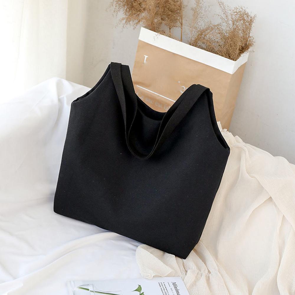 Femmes décontracté grande capacité toile lettre grande capacité sac de voyage pour la vingtaine filles fourre-tout sacs à main sacs à bandoulière Bolso: Black 2