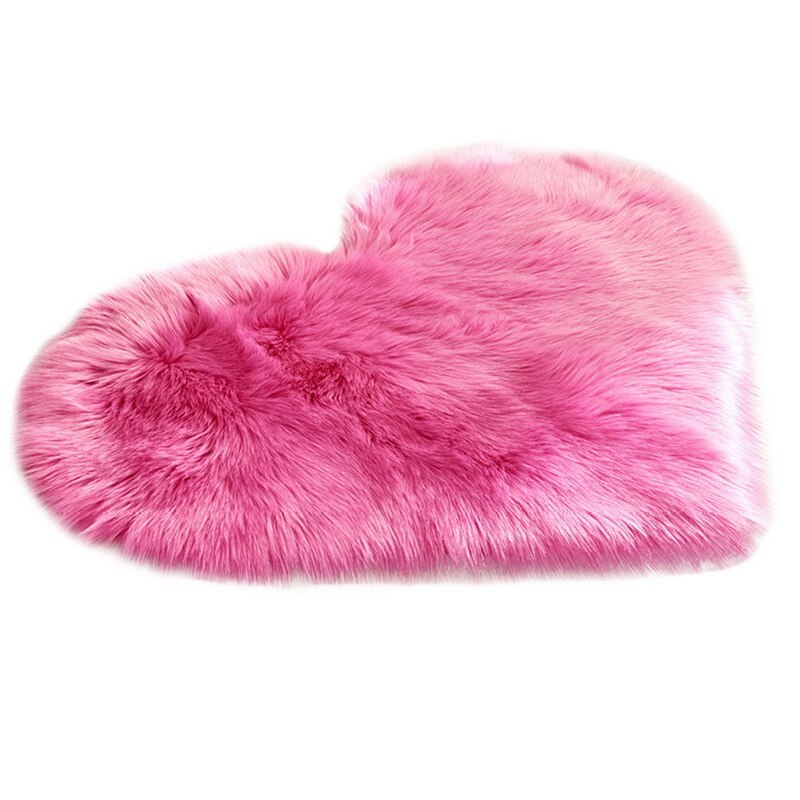 Shaggy tæppe uld faux fluffy måtter kunstigt fåreskind behåret måtte kærlighed hjerte tæpper fnugfri tæppe til stuen: 30 x 40cm / 04