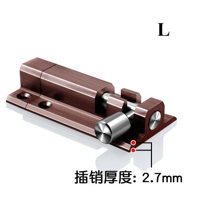 1 Set Stainless Steel Door Latch Safety Lock Bolt Sliding Door Window Latch Barrel Lock Bolt Security Bar Hardware: L1