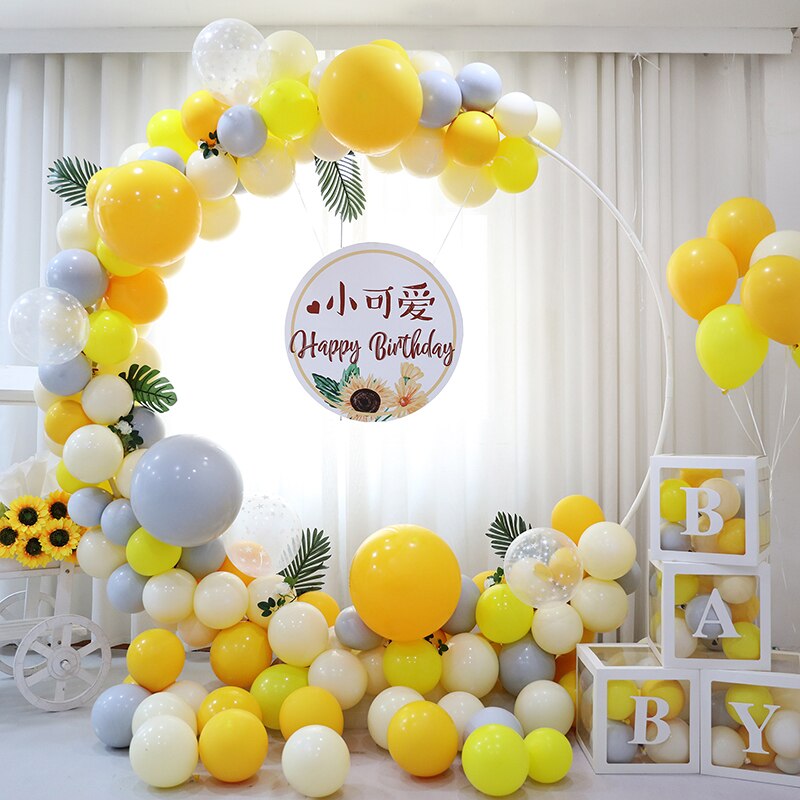 58/78cm cirkel ballong stativ hoop hållare bröllop rund ballong blomma bakgrund båge ram baby shower utomhus fest dekoration
