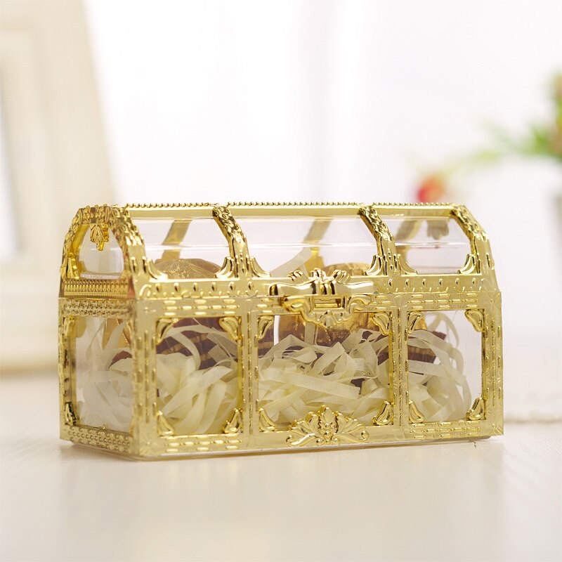 Cofre del Tesoro cajas de dulces de Chocolate funda decorativa elementos de recordatorio para fiestas de boda