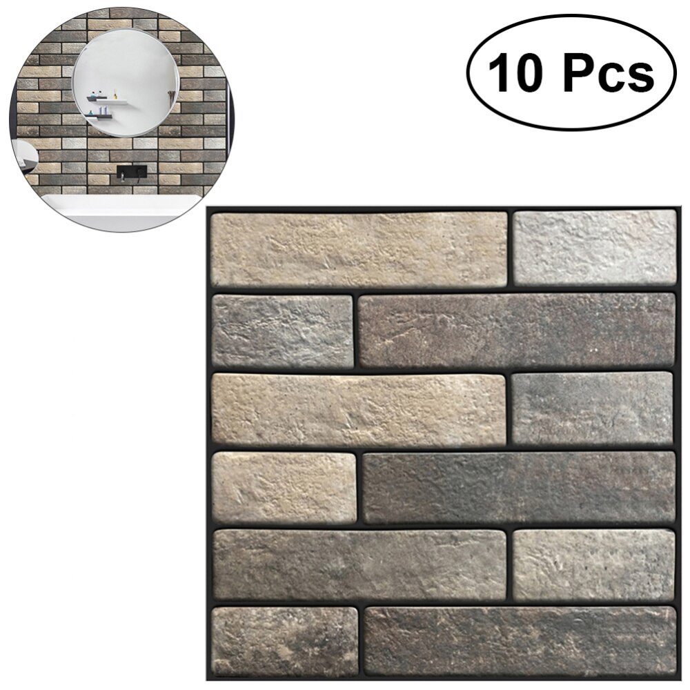 3D Zelfklevende Baksteen Patroon Behang Moderne Muur Achtergrond Tv Decor Behang Voor Slaapkamer Woonkamer 30X30cm (Patroon): As Shown 11