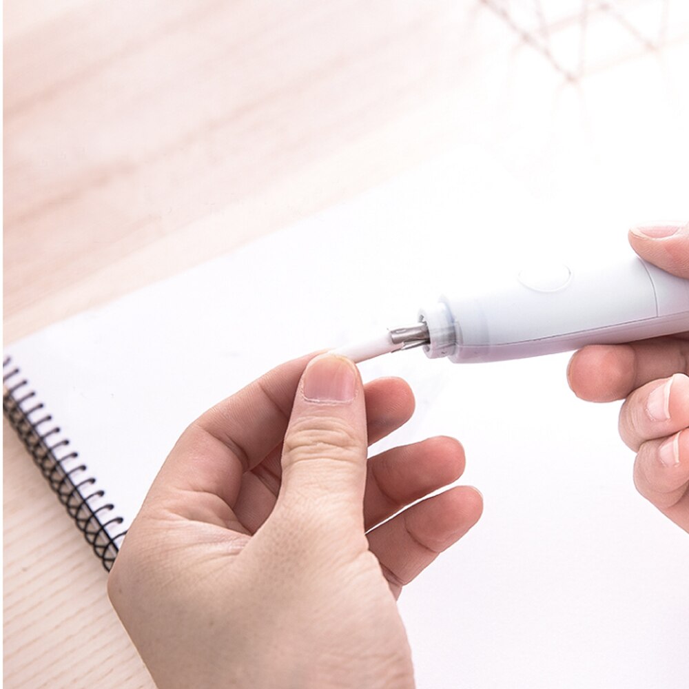 Battery Operated Eraser Electric Eraser set Automatic Rotation kids Child School Supplies Stationery Replaceable eraser rubber