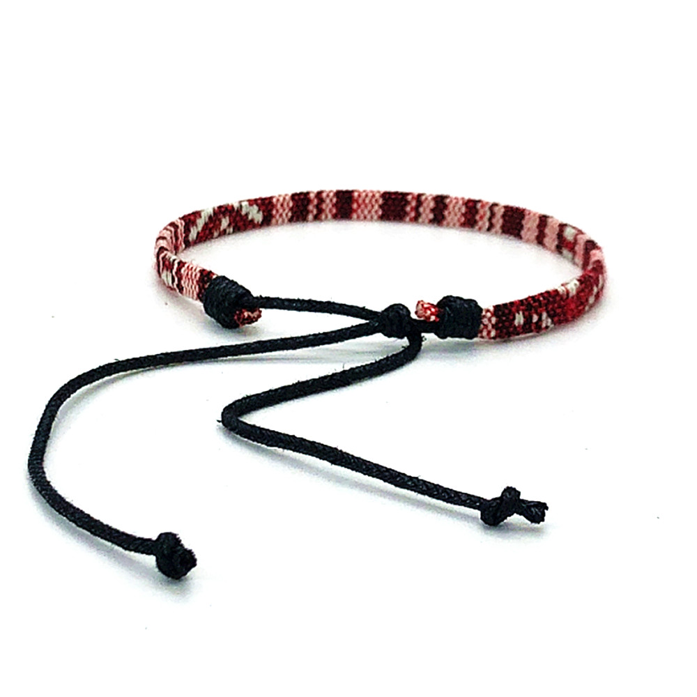 Nueva pulsera de amistad de tela tejida Bohemia Vintage europea para mujer, pulsera trenzada étnica de Nepal, de joyería para hombres y mujeres