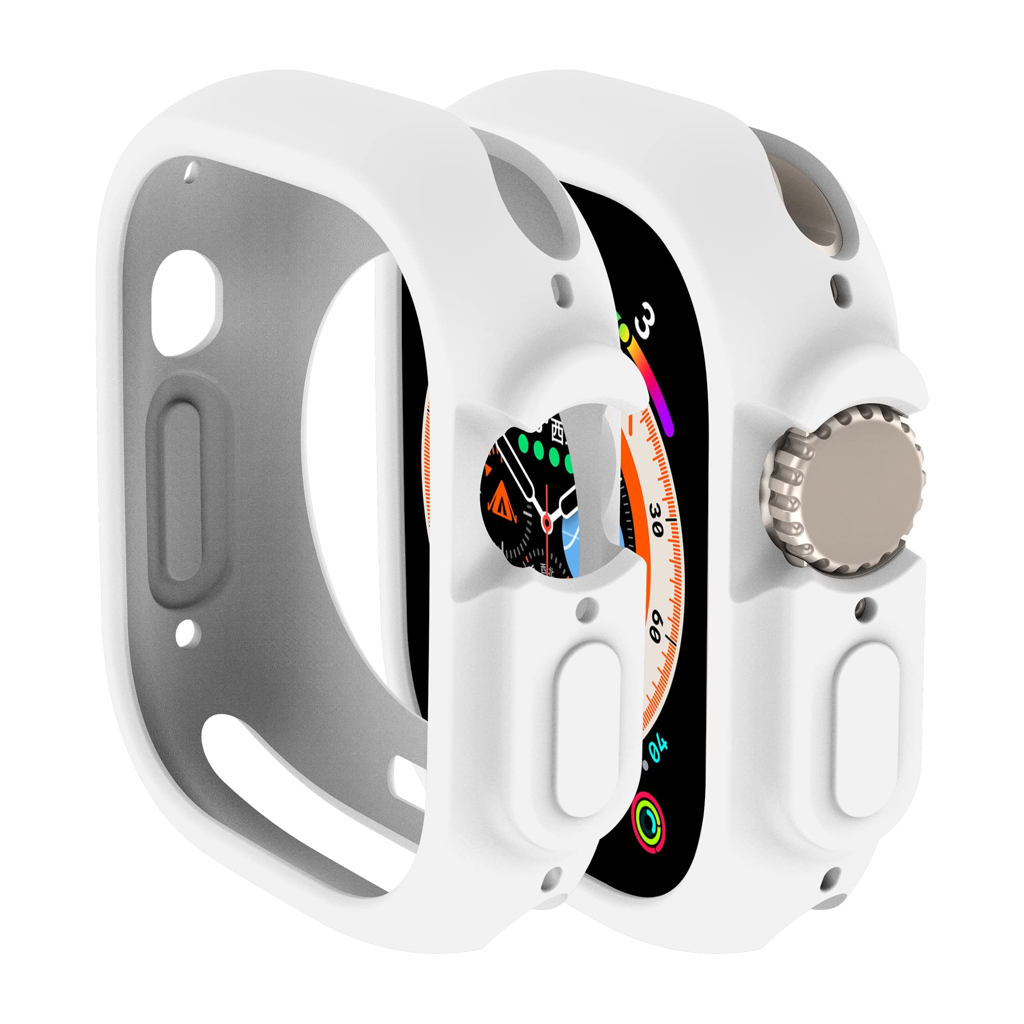 Deksel til eple se ultra 49mm smartklokke beskyttende tpu silikonbeskytter støtfanger tilbehør iwatch serie ultra 49 mm deksel: rote
