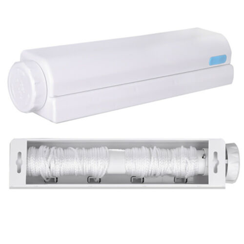 Colgador de ropa retráctil automático con resorte, cuerda de lavandería montada en la pared, tendedero