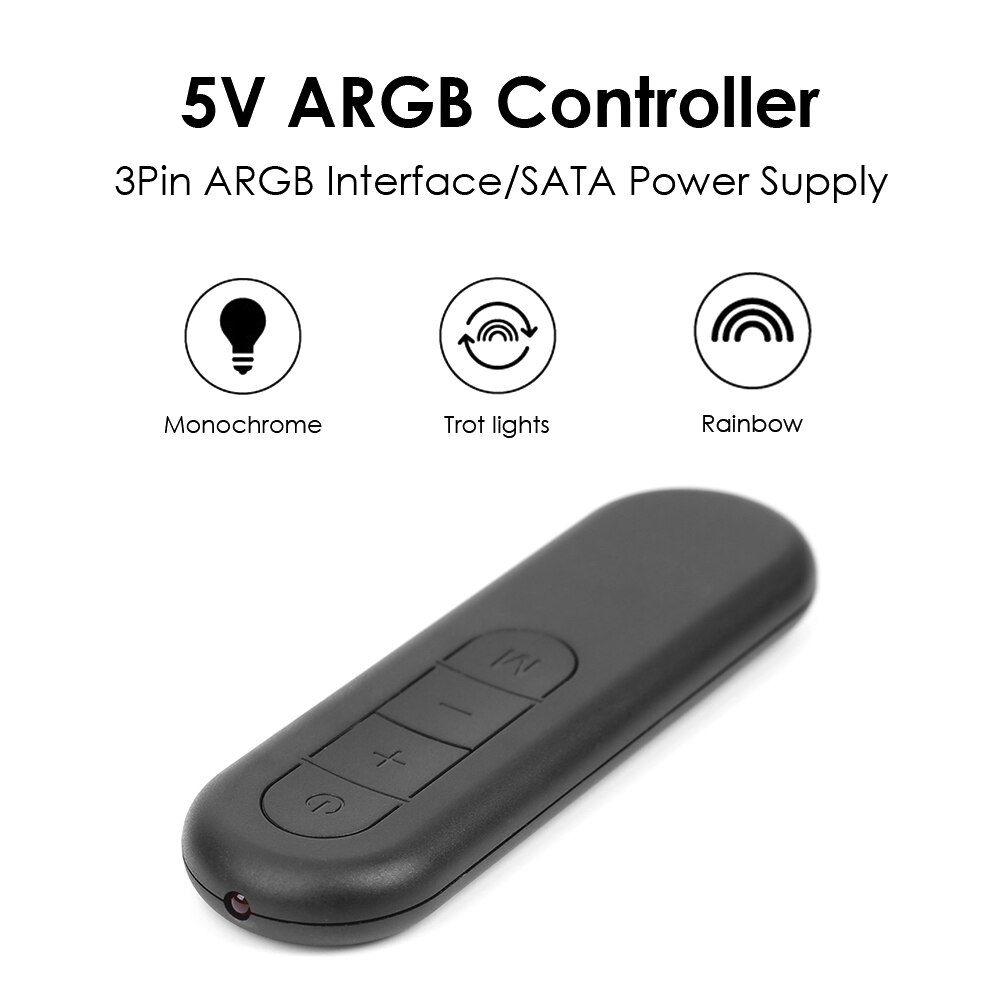 ARGB Controller Remote Control 5V 3Pin 12V 4Pin LED Cool Light Stripe Symphony Edition for PC Case Computer Chassis Cooling Fan