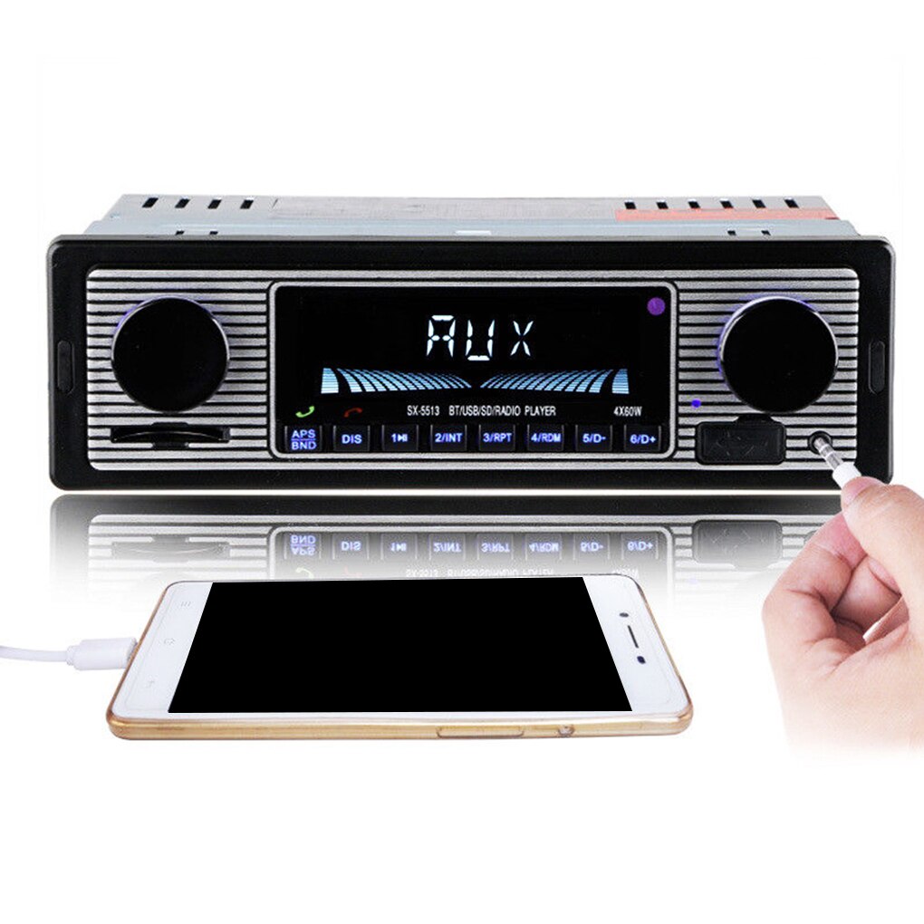 Ultrathin Car Bluetooth MP3 Player FM Radio AUX Input U Disk Music Stereo IR Remote Control Auto Player
