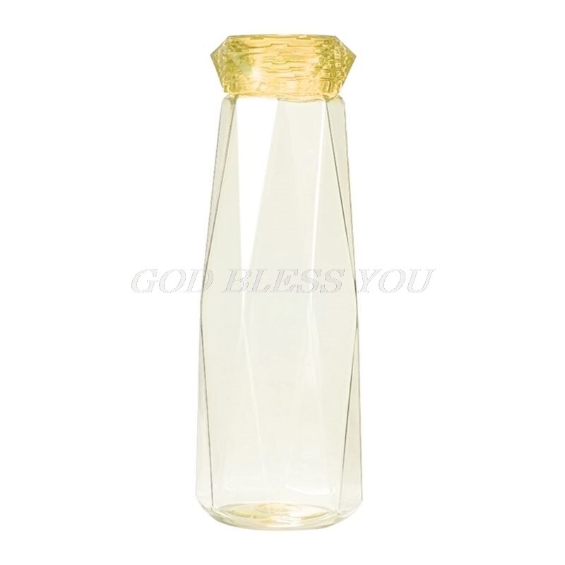 620ml sport glas vandflaske farverig krystal diamant par kop vandglas sød krystal vandflaske kolbe: Gul