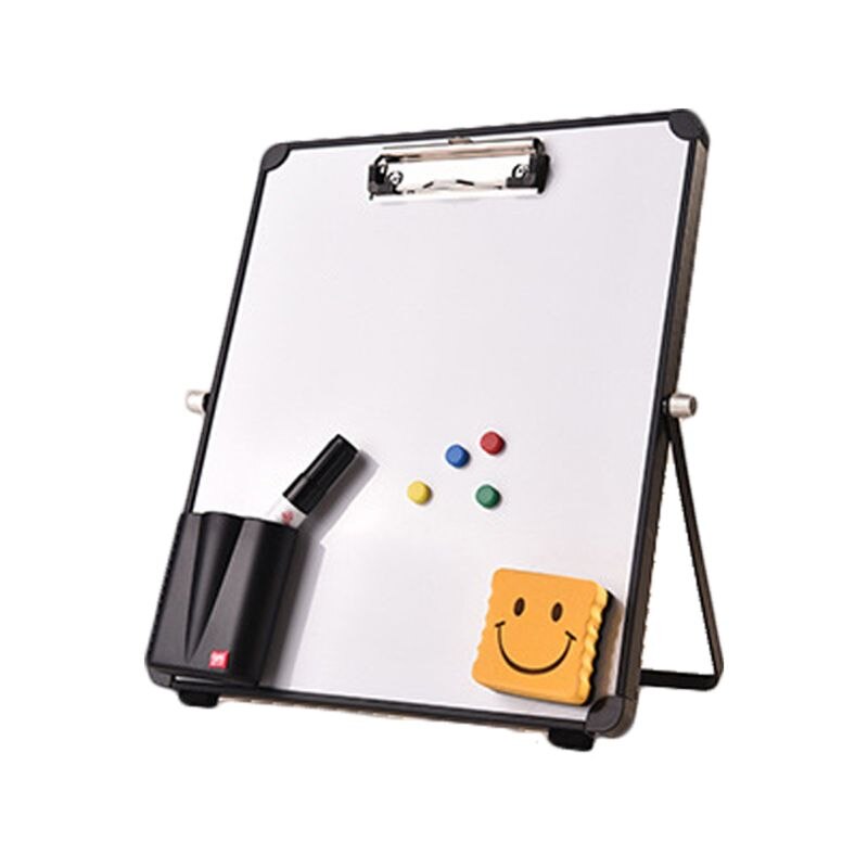 Löschbaren Magnetische Whiteboard Schreibtisch Nachricht Bord Mehrweg Stand Mini Staffelei mit/ohne Clip für Schule Büro: mit Clip