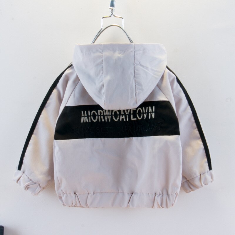 LZH Jungen Kleidung Jacke Neue freundlicher Farbe Passenden Buchstaben verlieren Mäntel Für Jungen Hübsche Oberbekleidung Mit Kapuze Jacke