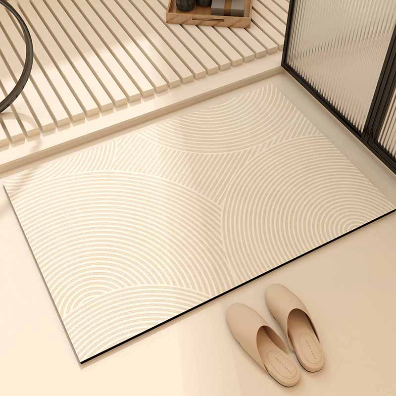 Bathroom diatom mud floor mat non-slip absorbent quick-drying foot mat household toilet entry toilet absorbent mat: 1 m2 / PURPLE