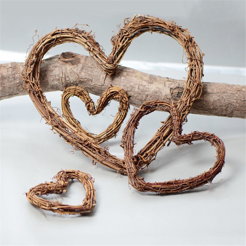 Kerst Bruiloft Rotan Diy Ambachtelijke Projecten Natuurlijke Takje Grapevine Hartvormige Krans Opknoping Rotan Feestelijke Raam Deur Decor