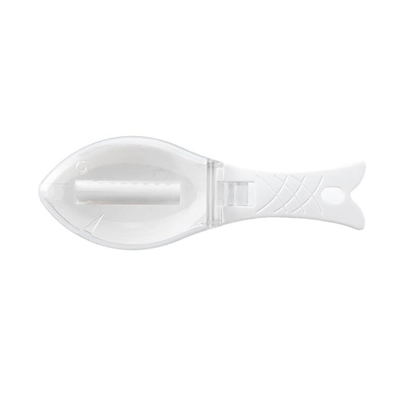 Fisk skala fisk børste skraberenavne remover scaler skraber rengøringsmiddel køkken værktøj peeler gadgets fishs clam skala skraber: Hvid
