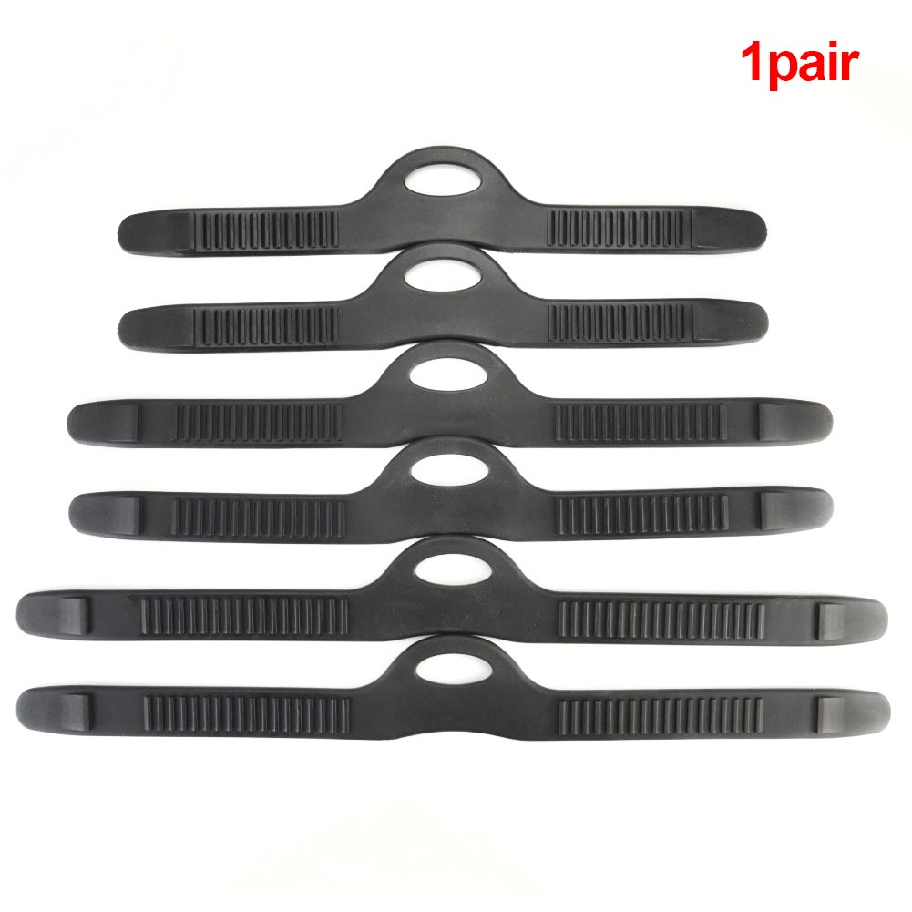 1 paar zwarte flippers, riem, duurzaam, snel los te maken, snorkelen, verstelbare zwemvinnen, accessoires, duiken, lichtgewicht, sport