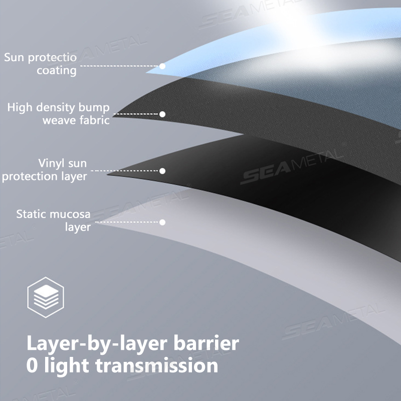 SEAMETAL pare-soleil électrostatique pour fenêtre latérale de voiture rideaux pare-soleil 4 couches Anti-éblouissement bloqueur UV couverture de Protection solaire automatique