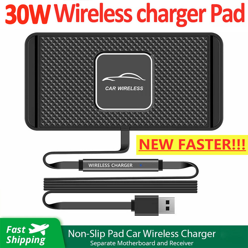 Drahtloses Autoladegerät, Silikon-Anti-Rutsch-Pad, Cradle Dock für iPhone 16, 14, 13, schnelle kabellose Auto-Ladestation, Auto-Modifikation