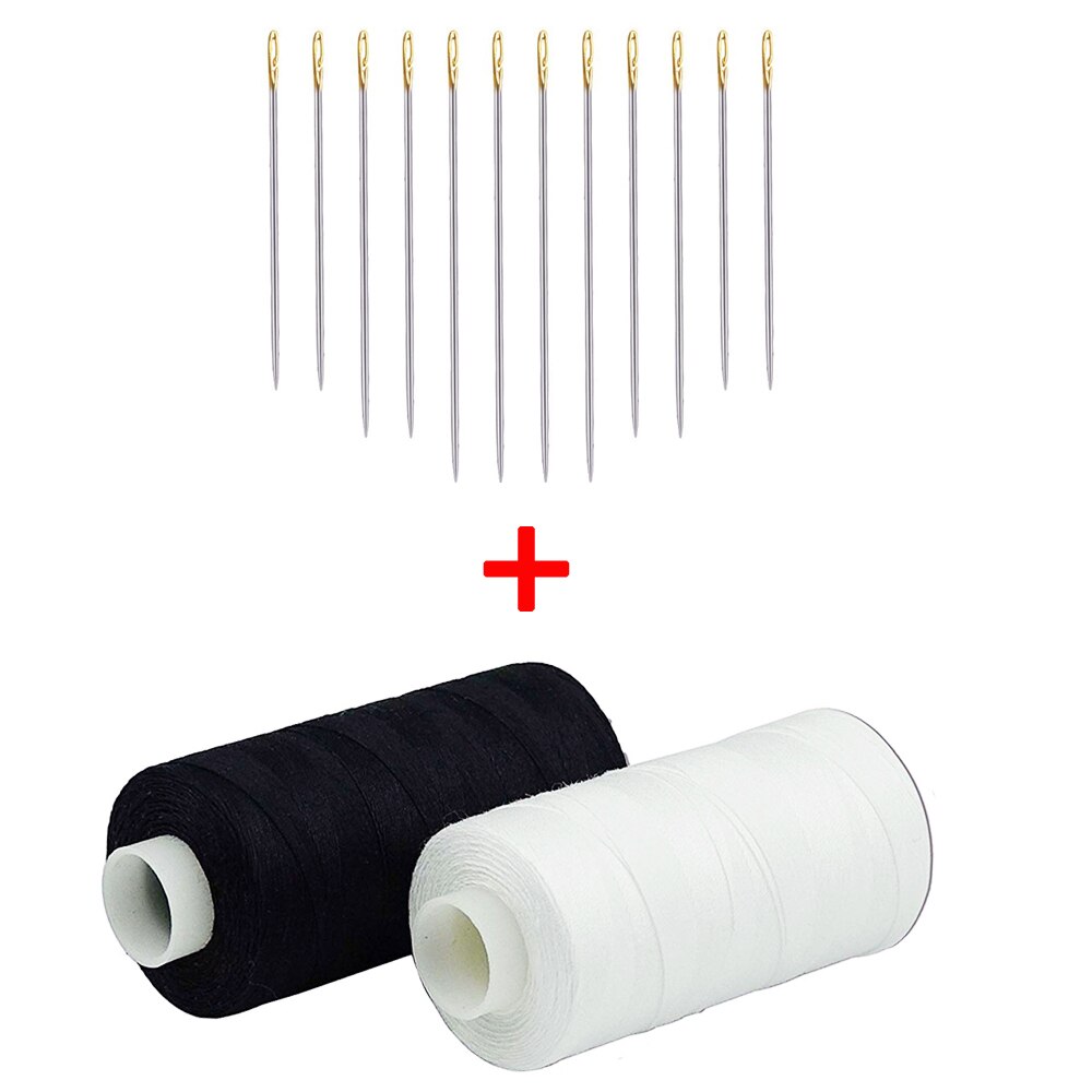 500M Sewing Thread Polyester Thread Strong And Durable Sewing Spools with 12pcs Self Threading Needles for Hand Needlework: set.3