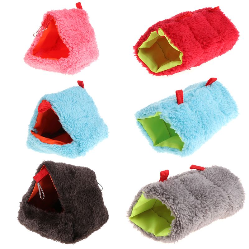 Hamster Nest Slapen Bed Opknoping Kooi Fleece Waterdicht Warm Winter Hangmat Schommel Speelgoed Voor Kleine Huisdieren Eekhoorn Chinchilla